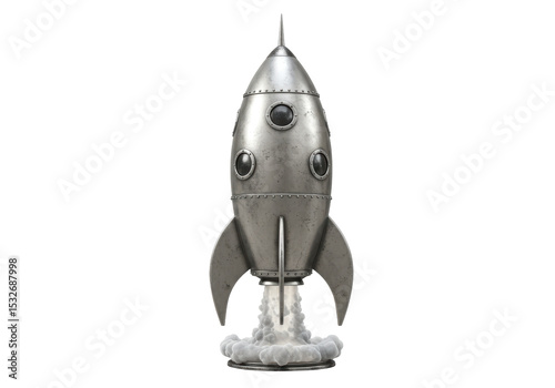 Isolated Retro Rocket Launching with Smoke and Flames