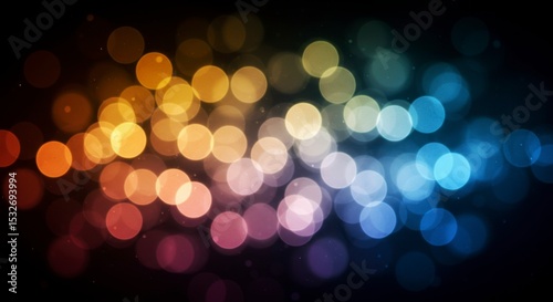 Abstract bokeh lights of various colors