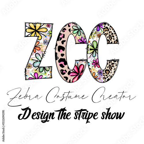 ZCC Zebra Costume Creator Design The Stripe Show Floral Leopard Print