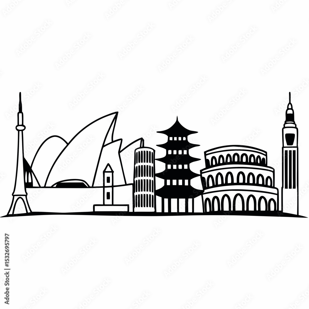 Fototapeta premium Gateway to the Future: Night Vector Design
