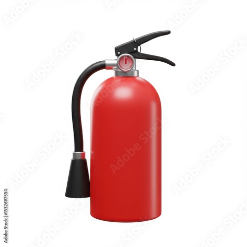 3d fire extinguisher icon isolated on white background