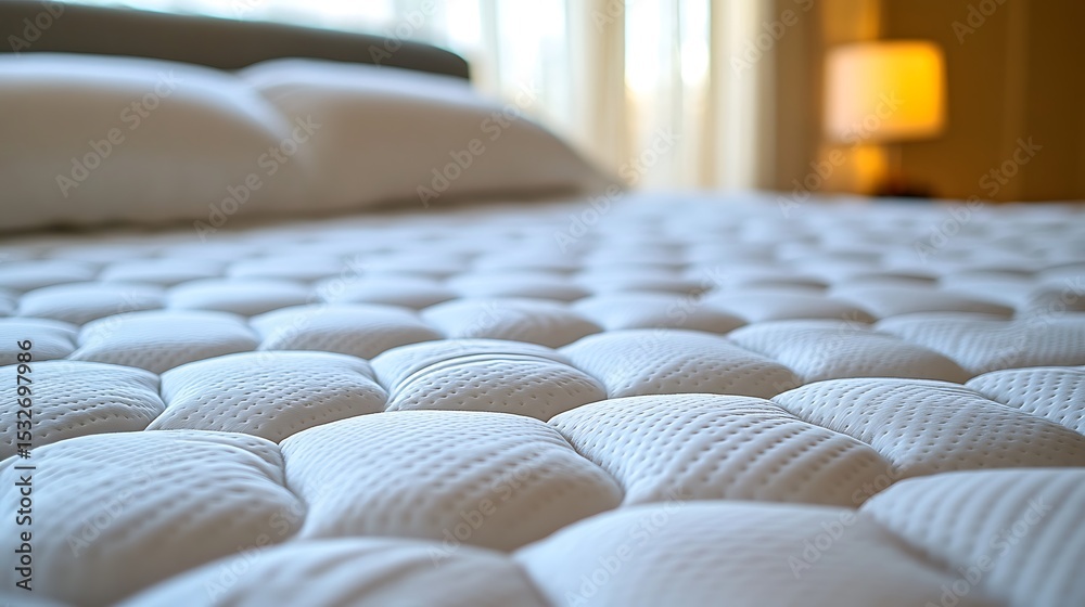Fototapeta premium Luxury Mattress Texture Closeup.