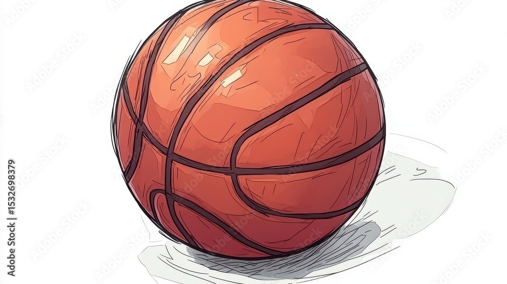 Fototapeta premium Orange Basketball Illustration