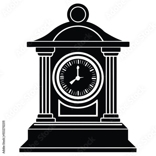 mantel clock vector