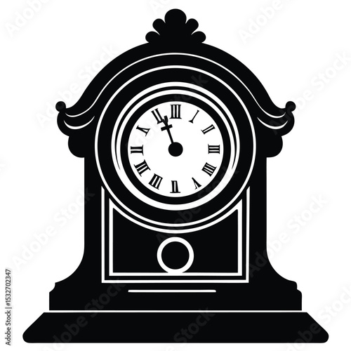 mantel clock vector