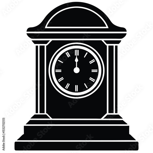 mantel clock vector