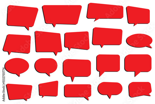 Speech talk bubbles for comics text. Blank speech bubbles, chatting box, Speech Bubbles set. Speech bubbles blank isolated on white background. speech bubble comic signs. eps 10