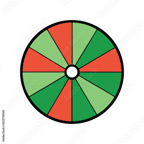 A fortune wheel vector art illustration