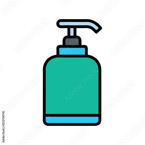 Hand sanitizer bottle  vector art illustration