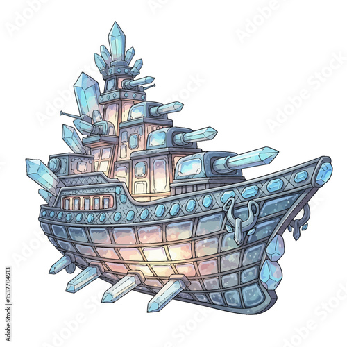 unique warship cartoon very cool