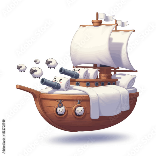 unique warship cartoon very cool