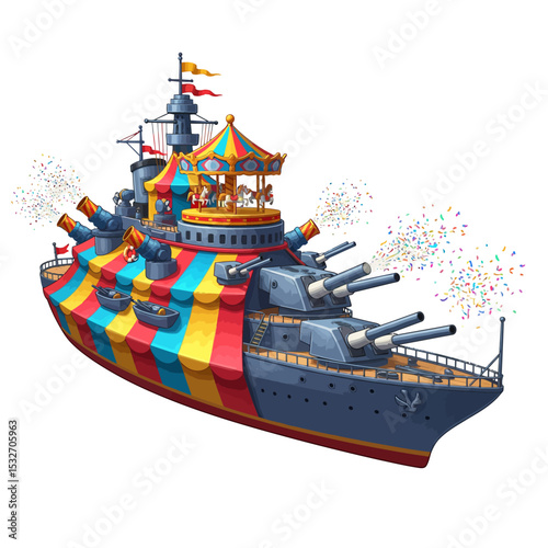 unique warship cartoon very cool