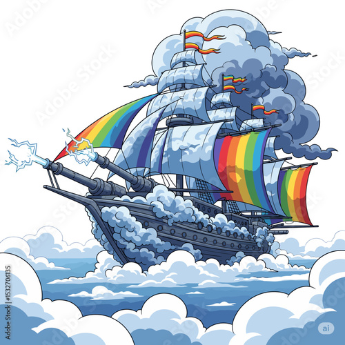 unique warship cartoon very cool