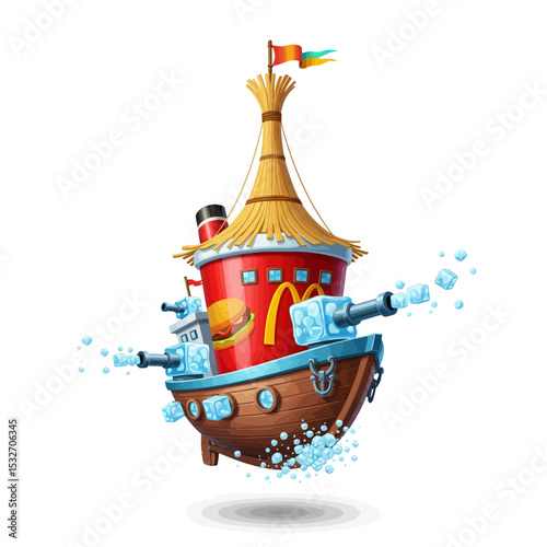 unique warship cartoon very cool