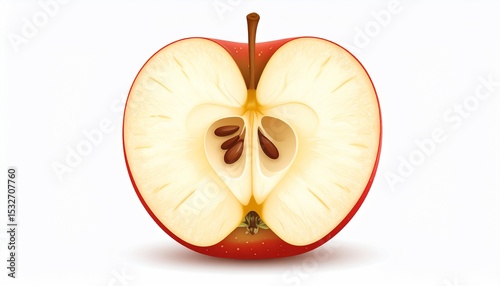 A Perfectly Sliced Red Apple: Unveiling Nature's Sweetness