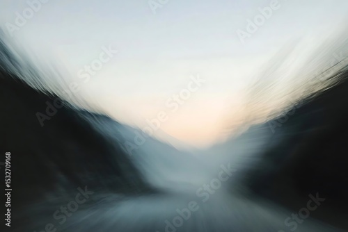 Abstract landscape with blurred motion effect, perfect for backgrounds and artistic designs
