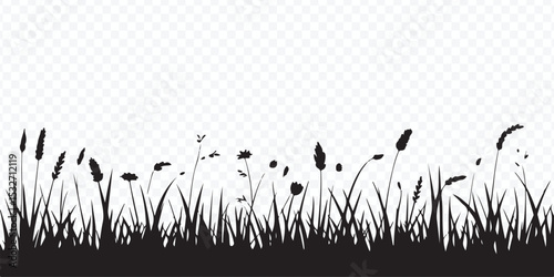 Greenery Plant Field Outline Illustration Vector