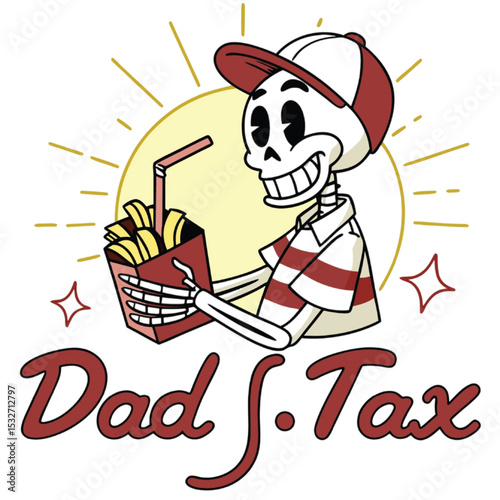 Dad tax vintage t-shirt design