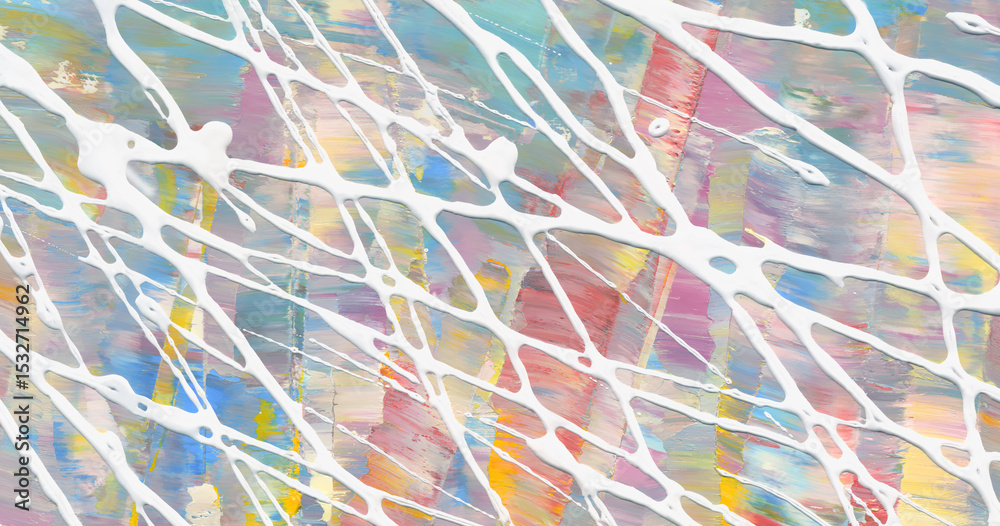 Fototapeta premium Striped oil paint textures as abstract background or textured wallpaper, art print, pattern, etc.