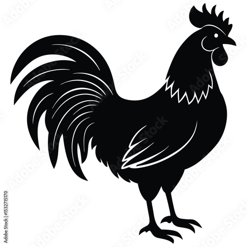 rooster vector sihouette