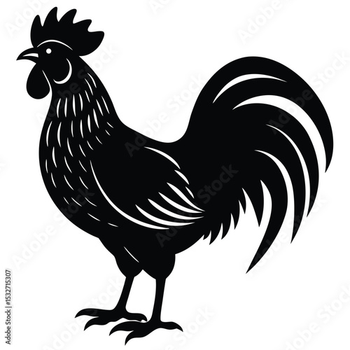 rooster vector sihouette