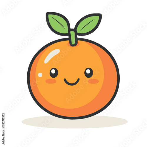 A simple vector graphic of an orange half