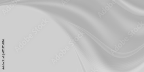 Abstract White Wave Background. Smooth Flowing Fabric Texture.