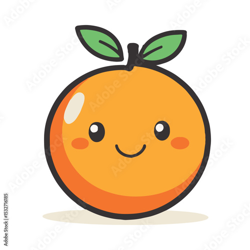 A simple vector graphic of an orange half