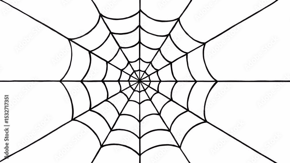 Halloween Spider Web Animation with Transparent Alpha