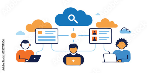 Cloud computing network data sharing collaboration teamwork