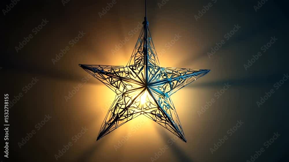 christmas star on black background