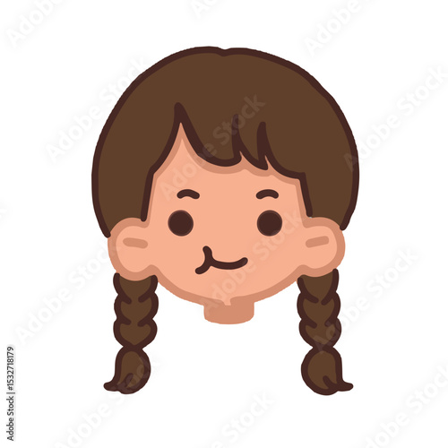 Girl and braid hair