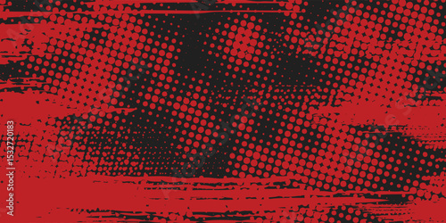 abstract grunge Vector red and black background with sporty brush motif modern