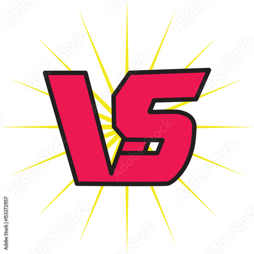 Versus or VS Battle with Lightning Bolt