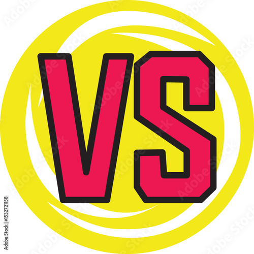 Versus or VS Battle with Lightning Bolt