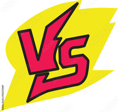Versus or VS Battle with Lightning Bolt