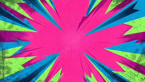 Pink and blue comic style background