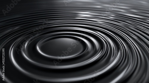 Black Liquid Circular Ripple