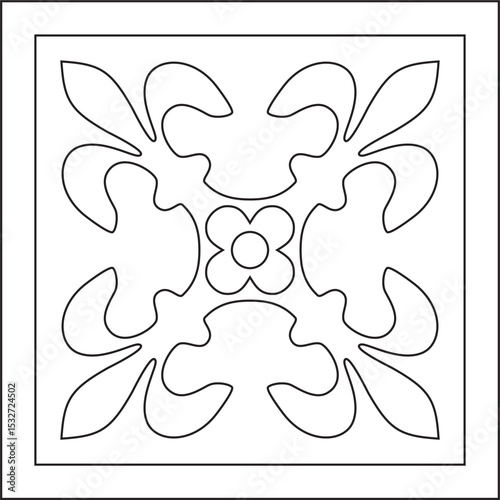 Vector black outline ancient Roman ornament elements. Classic European parts of patterns. Lilies and crowns
