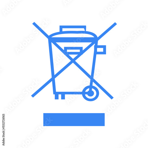 WEEE ICON VECTOR BLUE
