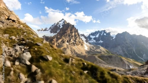 Wallpaper Mural Alpine Mountain Lake With Turquoise Water And Rocky Terrain Torontodigital.ca