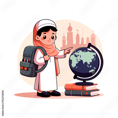 Muslim Boy Exploring the World: Education, Culture, and Faith