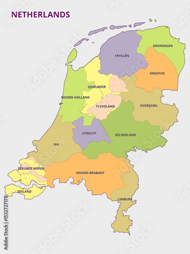 Map of the Provinces of the Netherlands