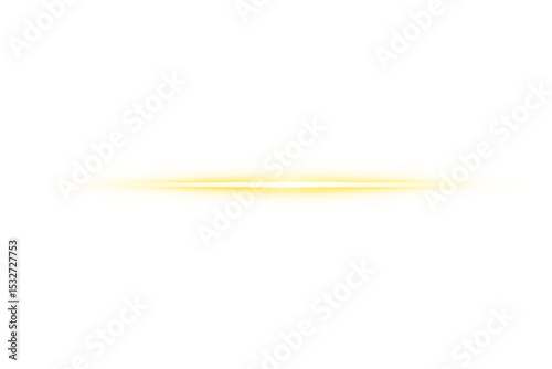 Yellow glow with a soft gradient, stretched horizontally on a transparent background.