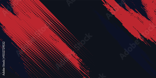 Red halftone dots blue color pattern gradient grunge texture background. Dot pop art comic sport style  modern background