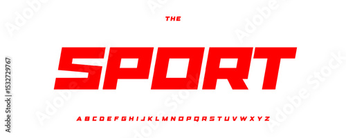 Sport lettering, font with bold italic letters. Strong uppercase typeface for dynamic titles, gaming, speed branding, or athletic poster headline. Logo-ready lettering style. Vector illustration