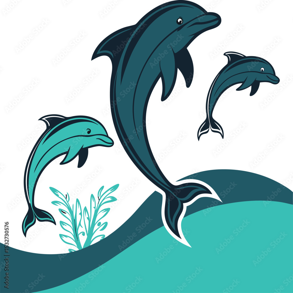 Naklejka premium Dolphin 8