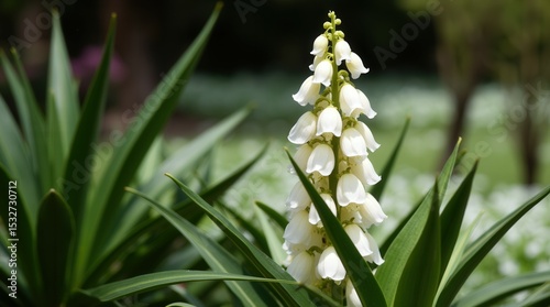 Yucca Elephantipes, also known as Yucca Guatemalensis, Yucca Gigantea and Soft Tip Yucca. White bell-shaped flowers.