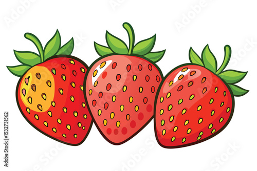 Juicy Red Strawberries A Delightful Trio of Summer Fruits