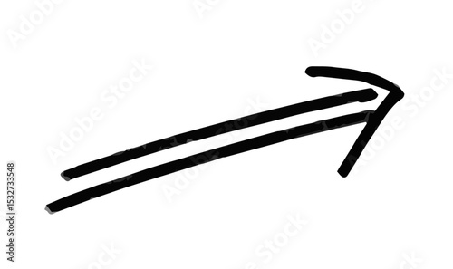A set of handwritten yajirushi. Arrows shaped like those in Japanese manga.